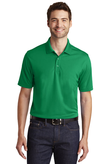 Port Authority K110 Mens Dry Zone Moisture Wicking Short Sleeve Polo Shirt Kelly Green Front