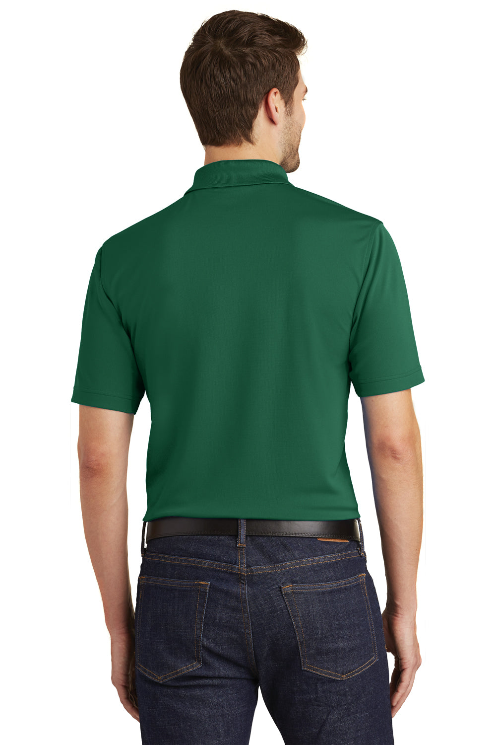 Port Authority K110 Mens Dry Zone Moisture Wicking Short Sleeve Polo Shirt Forest Green Back