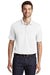 Port Authority K110 Mens Dry Zone Moisture Wicking Short Sleeve Polo Shirt White Front