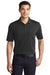 Port Authority K110P Mens Dry Zone Moisture Wicking Short Sleeve Polo Shirt w/ Pocket Black Front