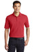 Port Authority K110P Mens Dry Zone Moisture Wicking Short Sleeve Polo Shirt w/ Pocket Red Front