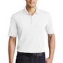 Port Authority Mens Dry Zone Moisture Wicking Short Sleeve Polo Shirt w/ Pocket - White - Closeout
