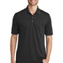 Port Authority Mens Dry Zone Moisture Wicking Short Sleeve Polo Shirt - Deep Black/Graphite Grey