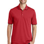 Port Authority Mens Dry Zone Moisture Wicking Short Sleeve Polo Shirt - Rich Red/Deep Black