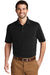 Port Authority K164 Mens SuperPro Moisture Wicking Short Sleeve Polo Shirt Black Front