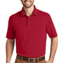 Port Authority Mens SuperPro Moisture Wicking Short Sleeve Polo Shirt - Rich Red - Closeout