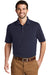 Port Authority K164 Mens SuperPro Moisture Wicking Short Sleeve Polo Shirt Navy Blue Front