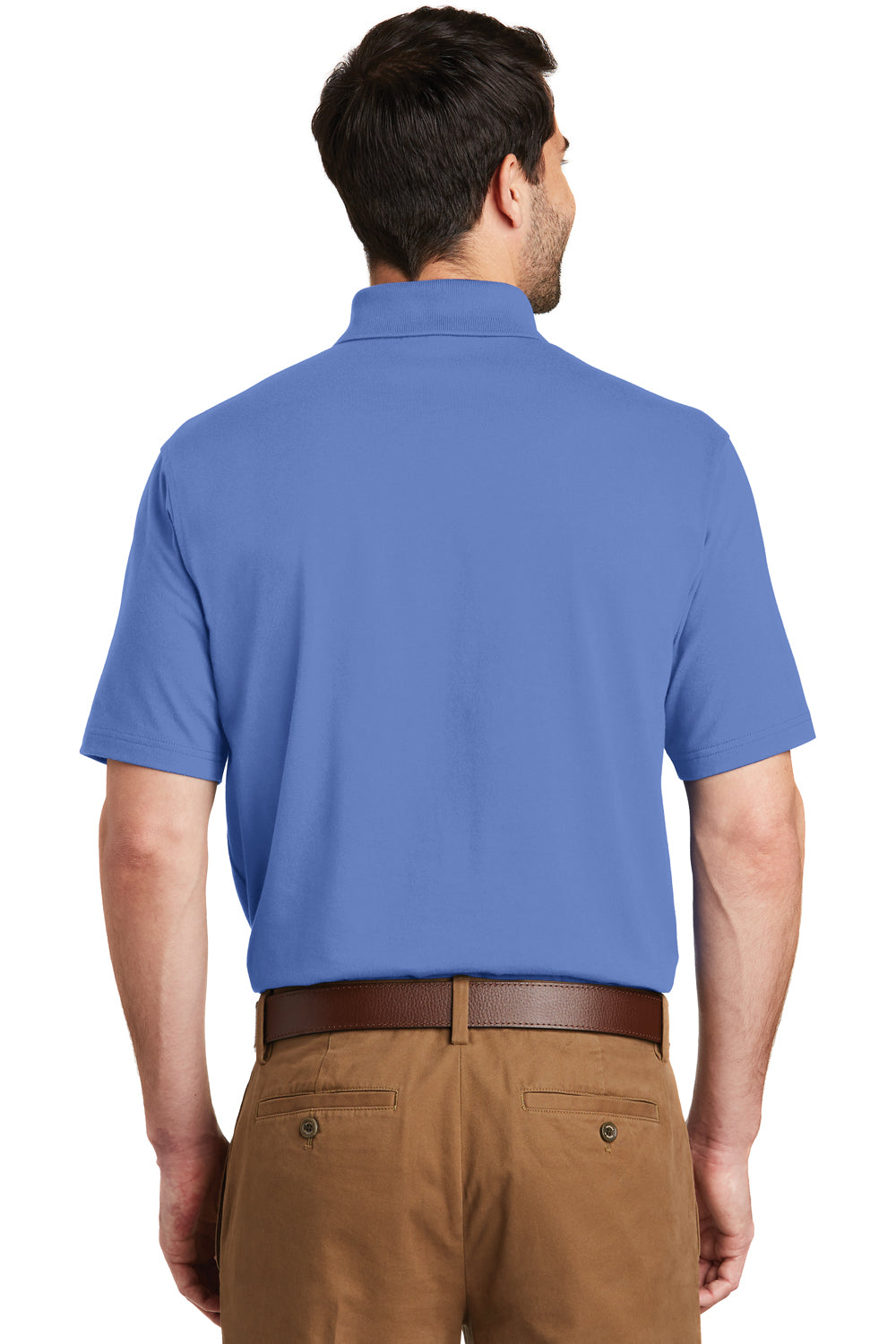 Port Authority K164 Mens SuperPro Moisture Wicking Short Sleeve Polo Shirt Ultramarine Blue Back