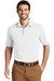 Port Authority K164 Mens SuperPro Moisture Wicking Short Sleeve Polo Shirt White Front
