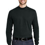 Port Authority Mens Long Sleeve Mock Neck T-Shirt - Black