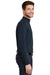 Port Authority K321 Mens Long Sleeve Mock Neck T-Shirt Navy Blue Side