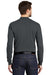Port Authority K321 Mens Long Sleeve Mock Neck T-Shirt Steel Grey Back