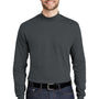 Port Authority Mens Long Sleeve Mock Neck T-Shirt - Steel Grey