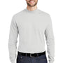 Port Authority Mens Long Sleeve Mock Neck T-Shirt - White