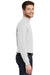 Port Authority K321 Mens Long Sleeve Mock Neck T-Shirt White Side