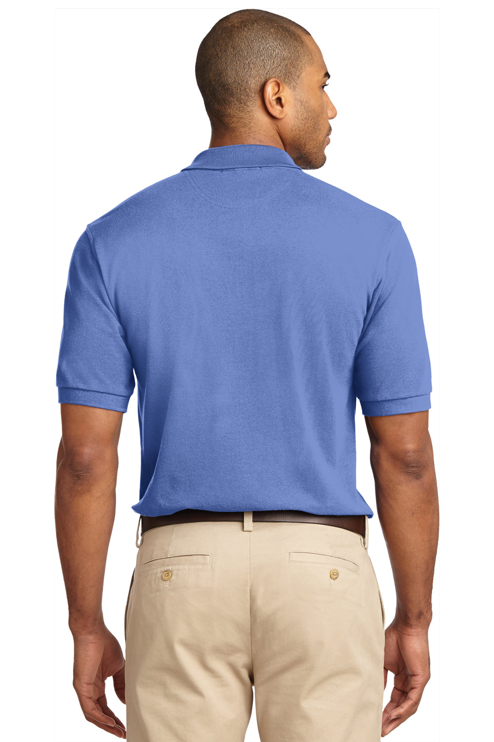 Port Authority K420 Mens Short Sleeve Polo Shirt Blueberry Back