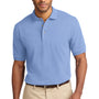 Port Authority Mens Shrink Resistant Short Sleeve Polo Shirt - Light Blue - Closeout