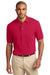 Port Authority K420 Mens Short Sleeve Polo Shirt Red Front