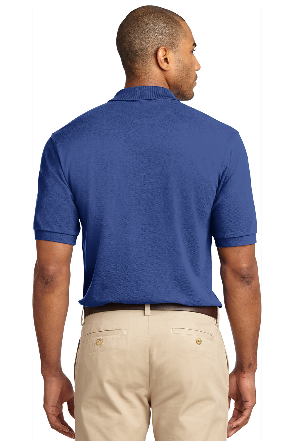 Port Authority K420 Mens Short Sleeve Polo Shirt Royal Blue Back