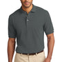 Port Authority Mens Shrink Resistant Short Sleeve Polo Shirt - Steel Grey