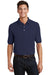 Port Authority K420P Mens Short Sleeve Polo Shirt w/ Pocket Navy Blue Front