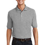 Port Authority Mens Shrink Resistant Short Sleeve Polo Shirt w/ Pocket - Oxford Grey