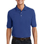 Port Authority Mens Shrink Resistant Short Sleeve Polo Shirt w/ Pocket - Royal Blue