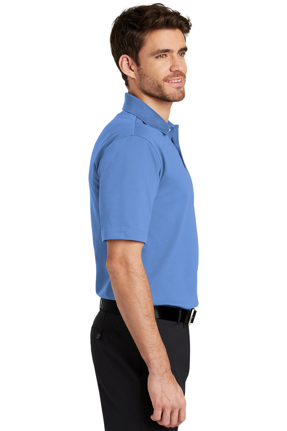 Port Authority K455 Mens Rapid Dry Moisture Wicking Short Sleeve Polo Shirt Riviera Blue Side