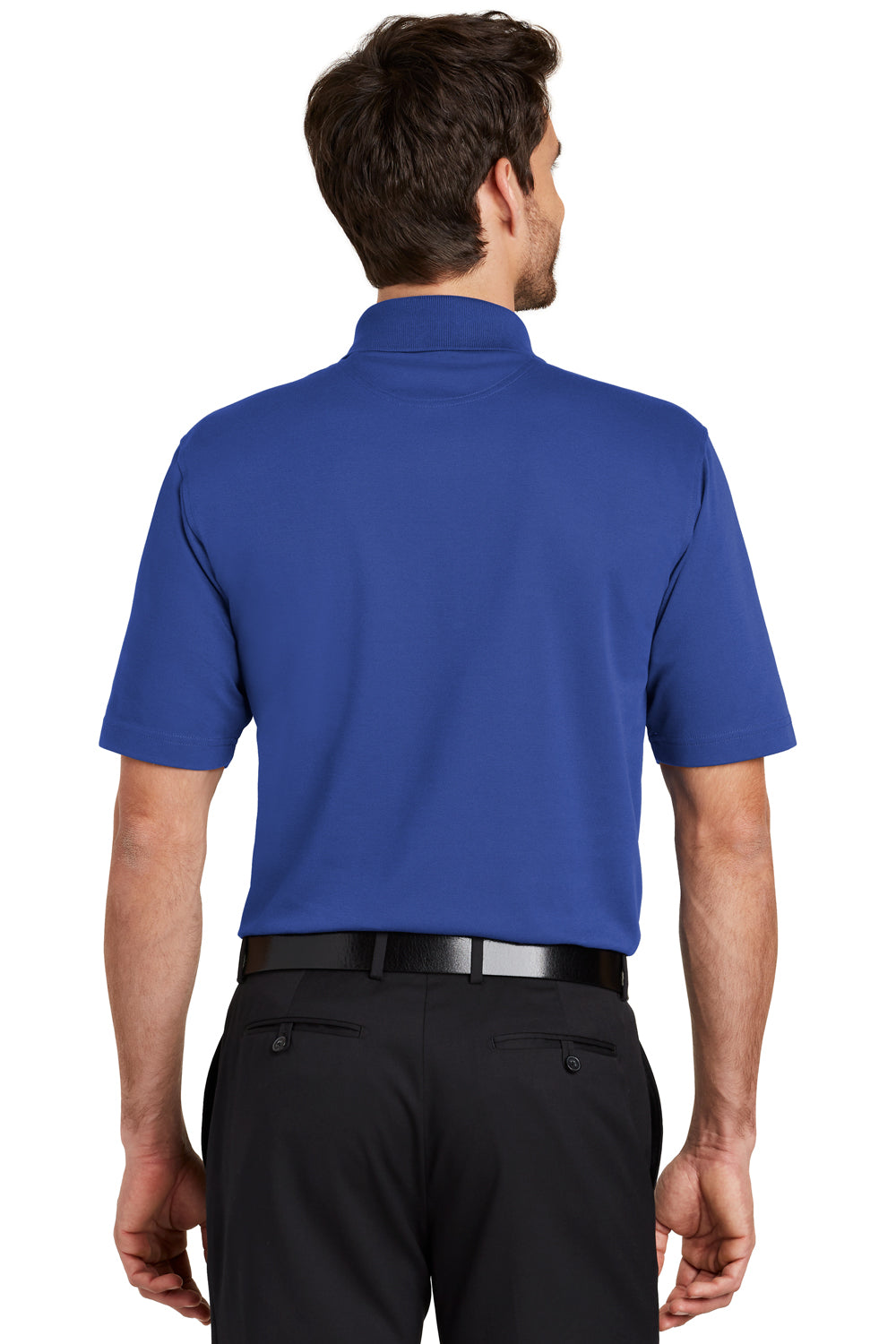 Port Authority K455 Mens Rapid Dry Moisture Wicking Short Sleeve Polo Shirt Royal Blue Back