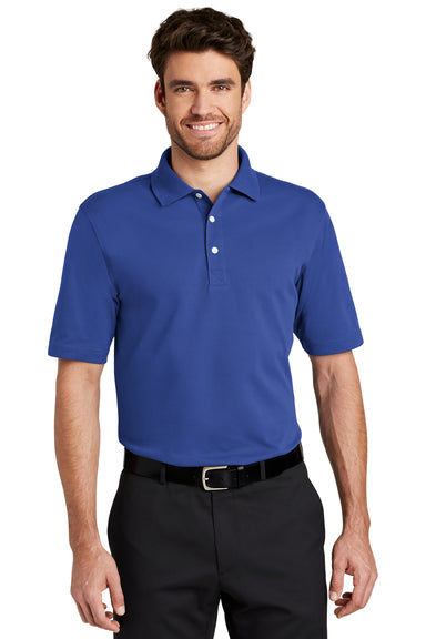 Port Authority K455 Mens Rapid Dry Moisture Wicking Short Sleeve Polo Shirt Royal Blue Front