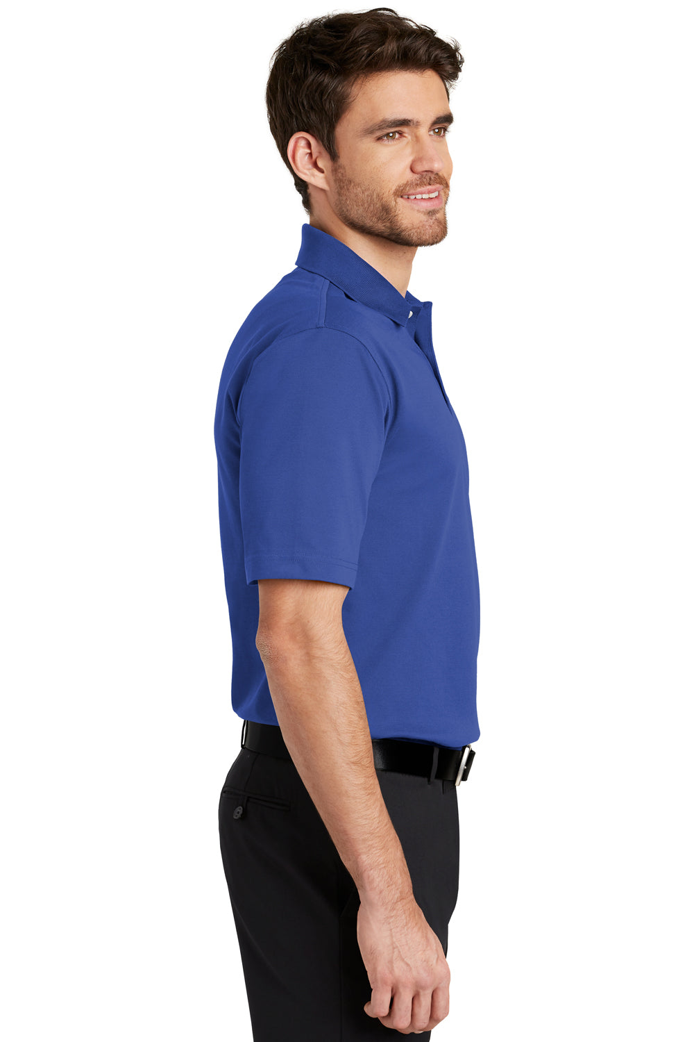 Port Authority K455 Mens Rapid Dry Moisture Wicking Short Sleeve Polo Shirt Royal Blue Side