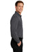 Port Authority K455LS Mens Rapid Dry Moisture Wicking Long Sleeve Polo Shirt Charcoal Grey Side