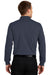 Port Authority K455LS Mens Rapid Dry Moisture Wicking Long Sleeve Polo Shirt Navy Blue Back