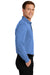 Port Authority K455LS Mens Rapid Dry Moisture Wicking Long Sleeve Polo Shirt Riviera Blue Side