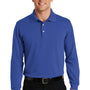 Port Authority Mens Rapid Dry Moisture Wicking Long Sleeve Polo Shirt - Royal Blue - Closeout