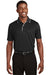 Sport-Tek K467 Mens Dri-Mesh Moisture Wicking Short Sleeve Polo Shirt Black Front