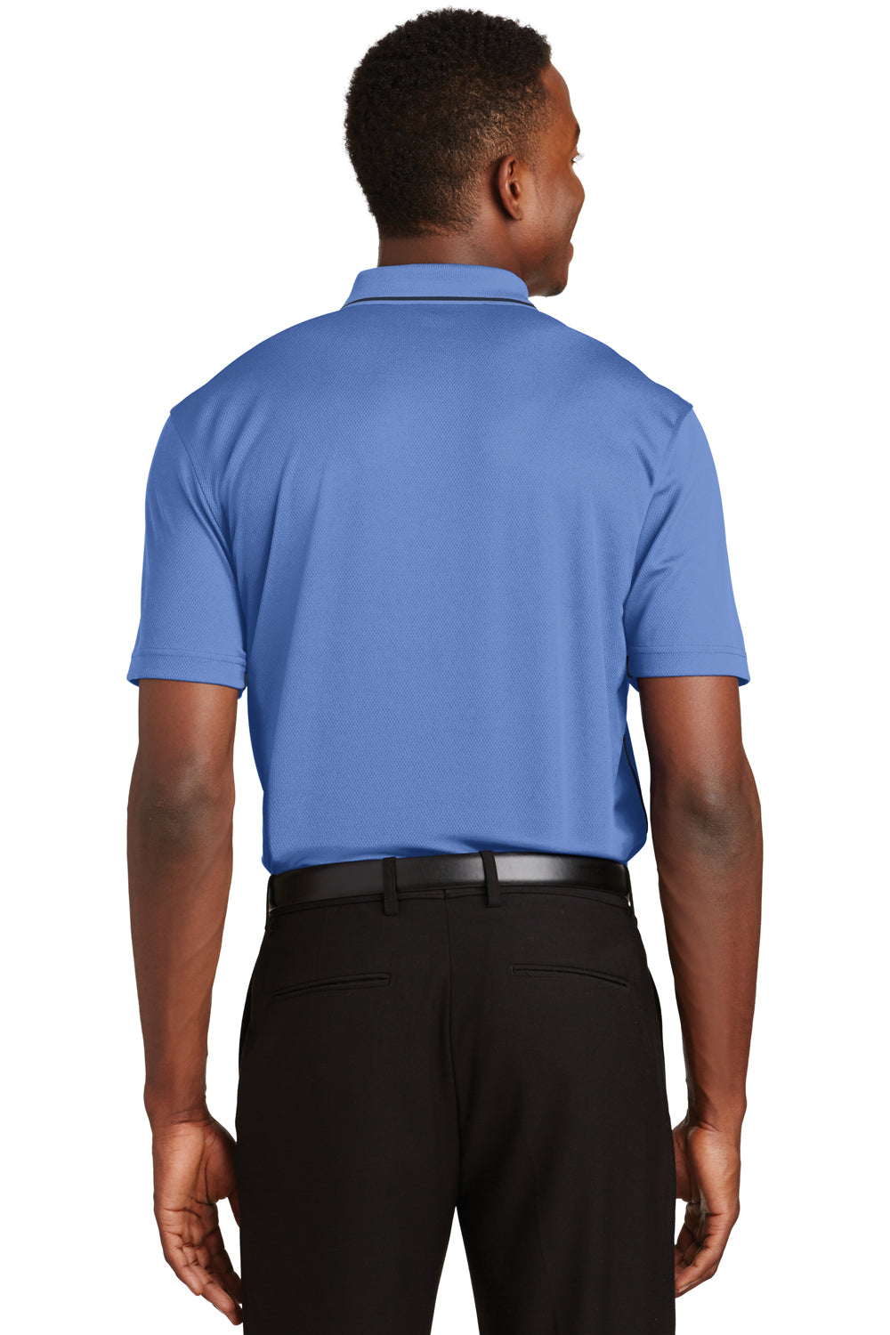 Sport-Tek K467 Mens Dri-Mesh Moisture Wicking Short Sleeve Polo Shirt Blueberry Back