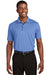 Sport-Tek K467 Mens Dri-Mesh Moisture Wicking Short Sleeve Polo Shirt Blueberry Front