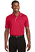 Sport-Tek K467 Mens Dri-Mesh Moisture Wicking Short Sleeve Polo Shirt Red Front