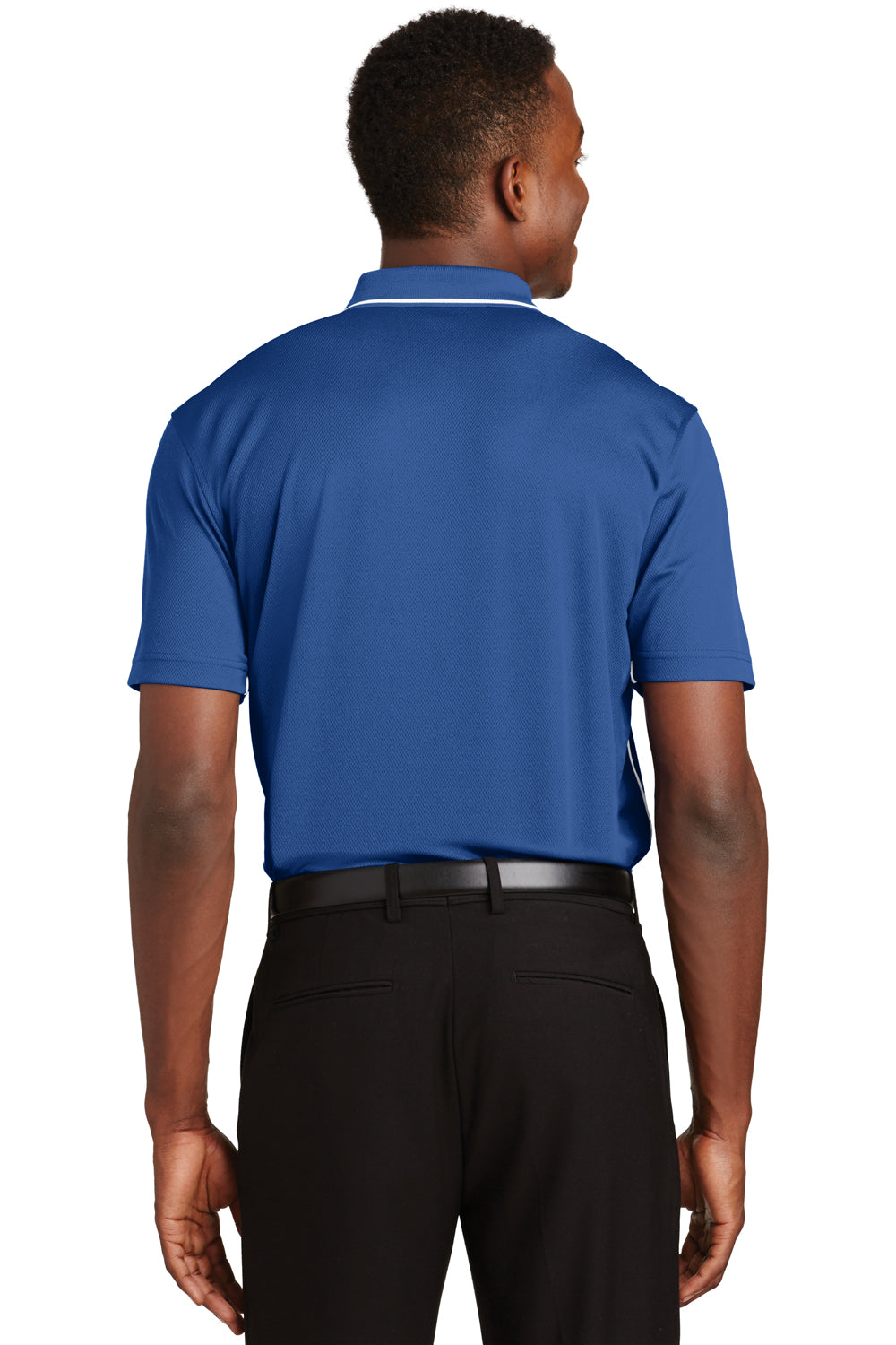 Sport-Tek K467 Mens Dri-Mesh Moisture Wicking Short Sleeve Polo Shirt Royal Blue Back