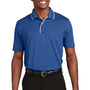 Sport-Tek Mens Dri-Mesh Moisture Wicking Short Sleeve Polo Shirt - Royal Blue/White