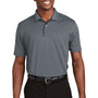 Sport-Tek Mens Dri-Mesh Moisture Wicking Short Sleeve Polo Shirt - Steel Grey/Black