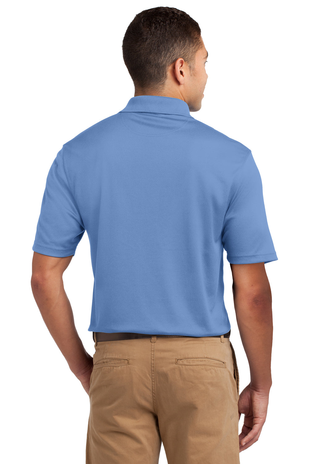 Sport-Tek K469 Mens Dri-Mesh Moisture Wicking Short Sleeve Polo Shirt Blueberry Back