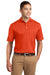 Sport-Tek K469 Mens Dri-Mesh Moisture Wicking Short Sleeve Polo Shirt Orange Front