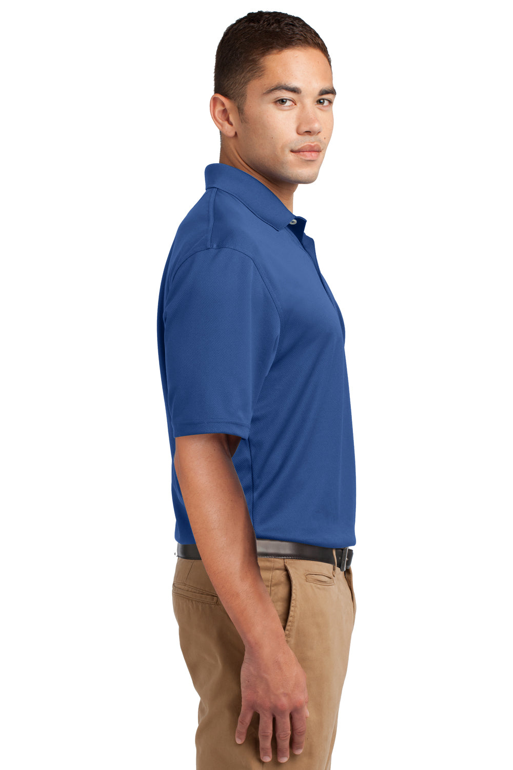 Sport-Tek K469 Mens Dri-Mesh Moisture Wicking Short Sleeve Polo Shirt Royal Blue Side