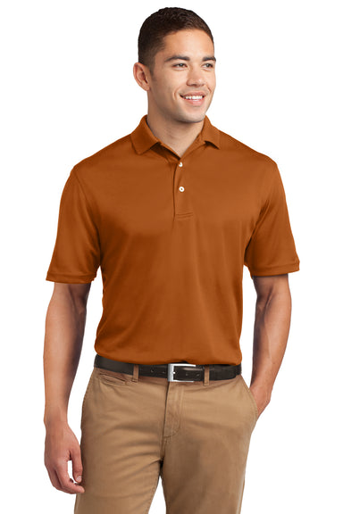 Sport-Tek K469 Mens Dri-Mesh Moisture Wicking Short Sleeve Polo Shirt Texas Orange Front