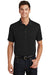Port Authority K497 Mens Moisture Wicking Short Sleeve Polo Shirt Black Front