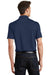 Port Authority K497 Mens Moisture Wicking Short Sleeve Polo Shirt Navy Blue Back