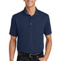 Port Authority Mens Moisture Wicking Short Sleeve Polo Shirt - Navy Blue - Closeout