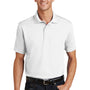 Port Authority Mens Moisture Wicking Short Sleeve Polo Shirt - White - Closeout